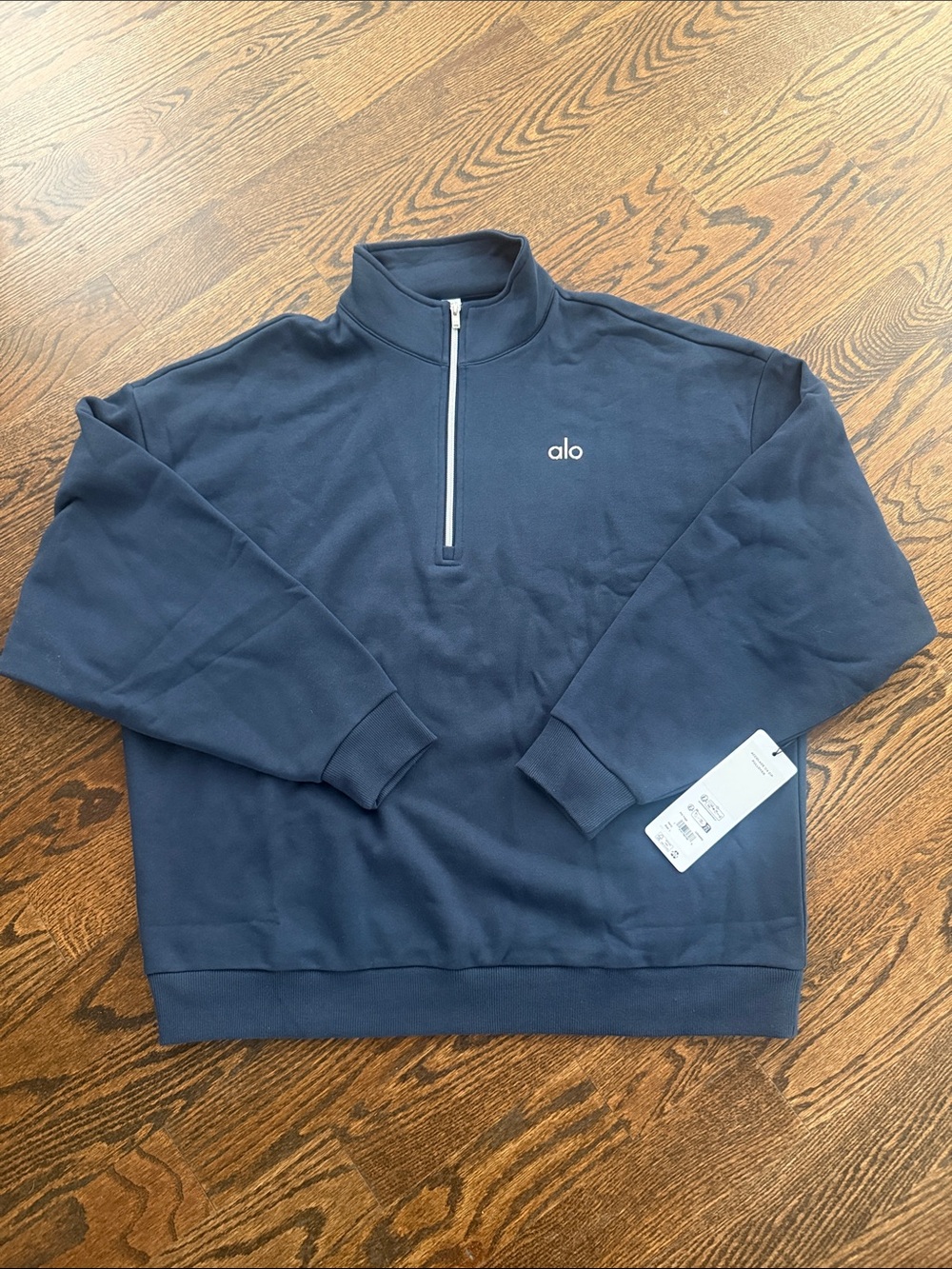 NWT - Alo Men's Accolade Navy Quarter-Zip Pullover Sweatshirt